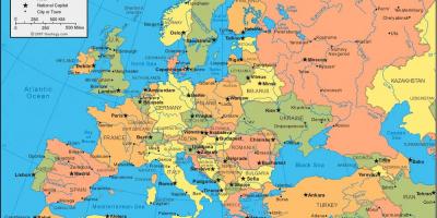 Mapa Turecka a evropy - Mapa Turecka a evropy (Západní Asie - Asie)