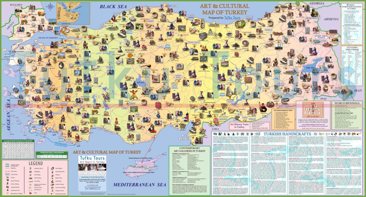 mapa turistických Turecko