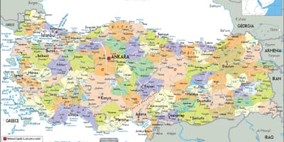 Politická mapa Turecka