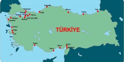 Mapa Turecka porty