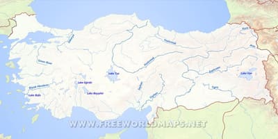 Mapa Turecka řeky