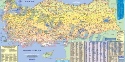 Archeologické lokality v Turecku mapě
