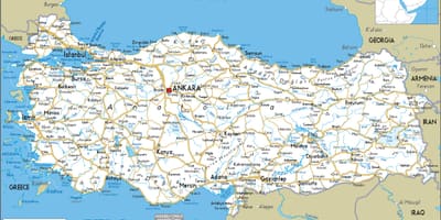 Mapa Turecka silnici