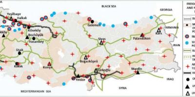 Turecko dopravní mapa